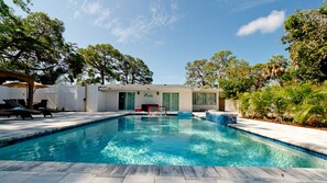 Outdoor pool, a heated pool - Resort Home Near Beach + Pool + Golf + Pickleball (Sarasota)