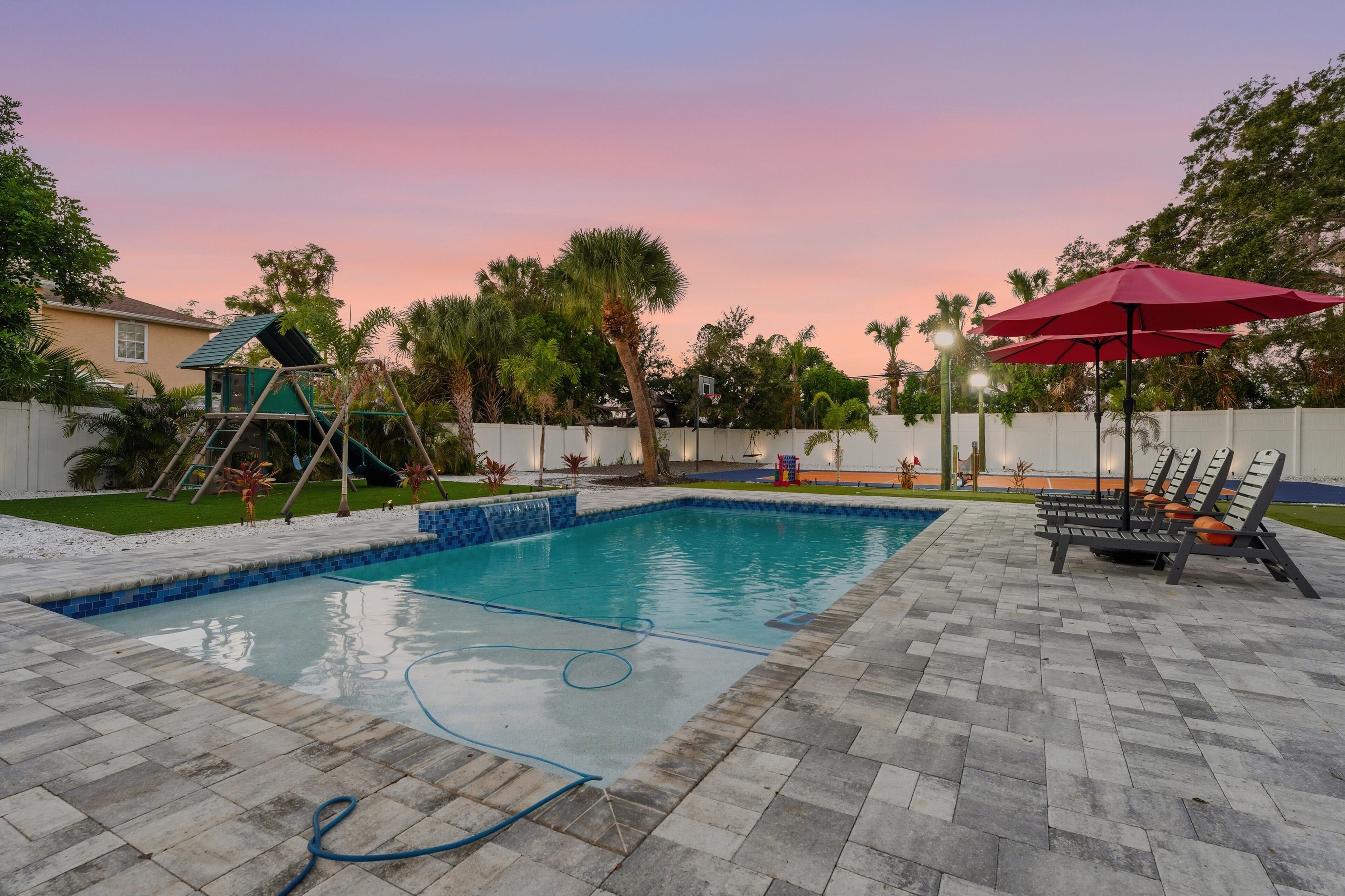 Outdoor pool, a heated pool