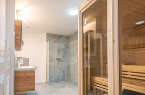 Shower, hair dryer