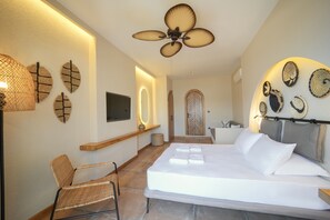 Deluxe Room, 1 Bedroom, Sea View, Beachfront | 1 bedroom, minibar, desk, laptop workspace - Naxos Beach Hotel (Marmaris)