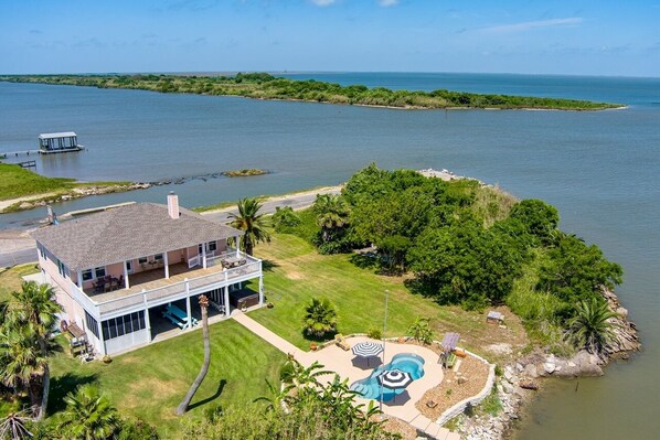 House, 3 Bedrooms | Exterior - The Peach Pelican 3 Bedroom Home by RedAwning (Port Bolivar)