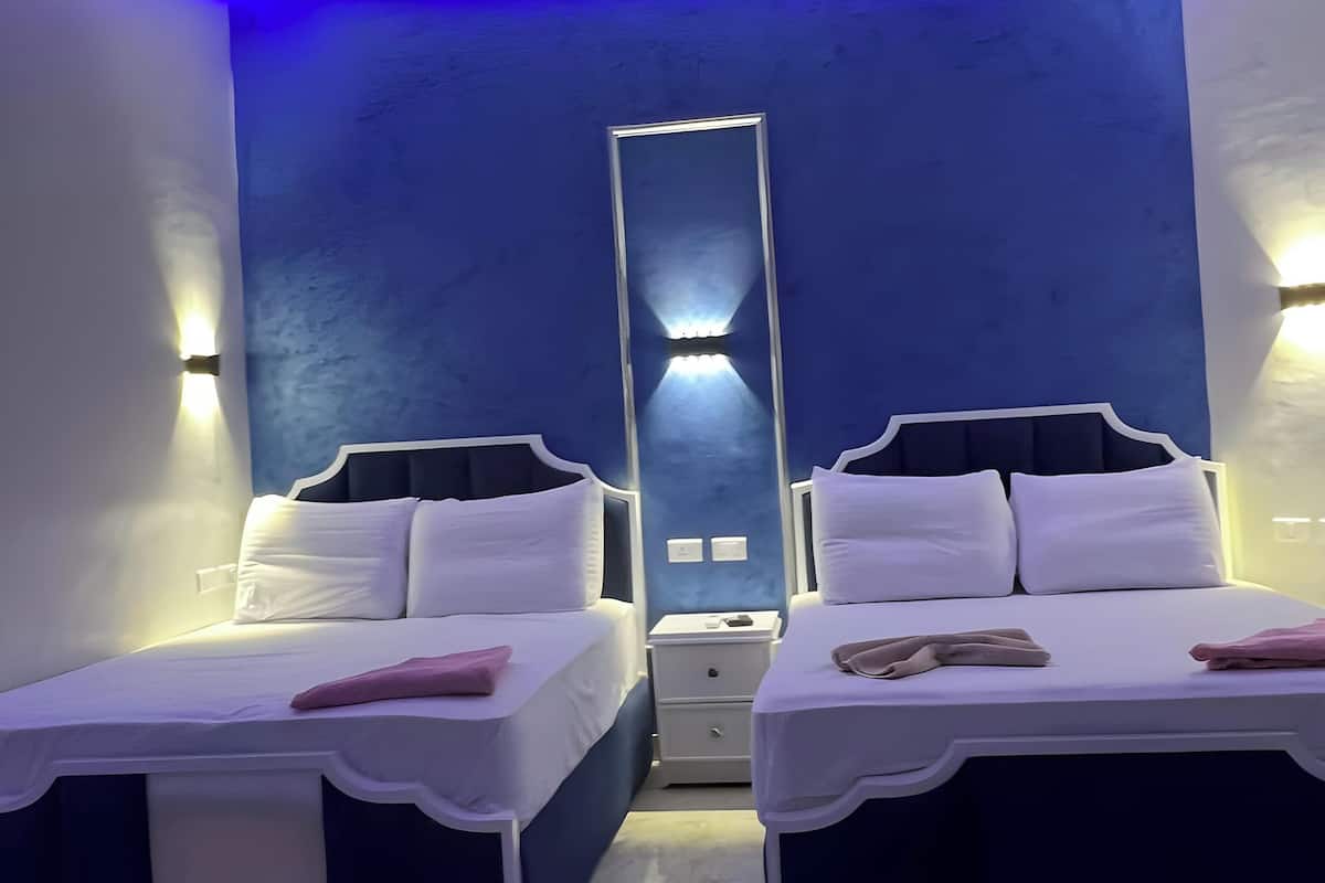 Romantic Süit, 2 Büyük (Queen) Boy Yatak | 1 yatak odası, Mısır pamuklu çarşaf takımı, kaliteli yatak takımı