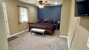 4 bedrooms, iron/ironing board, travel crib, WiFi