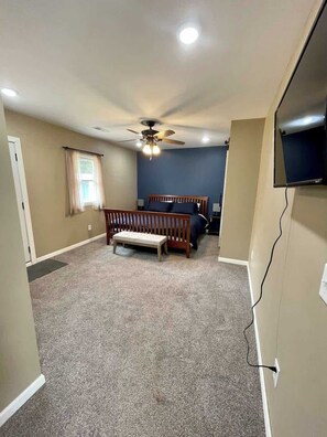 4 bedrooms, iron/ironing board, travel cot, WiFi