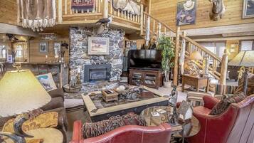 TV, fireplace, DVD player, stereo