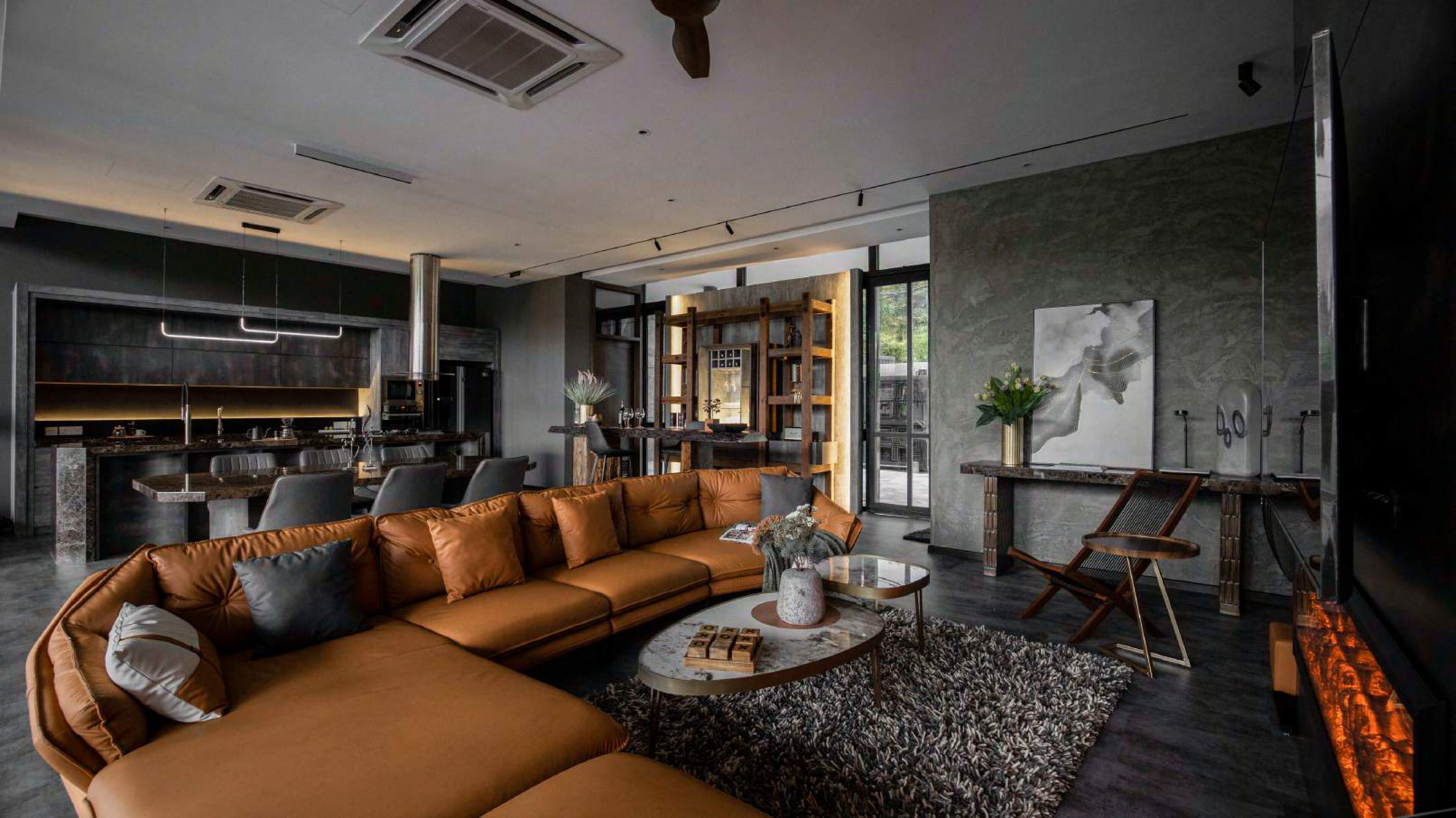 Luxury Villa, Non Smoking, Private Pool | Living room | Flat-screen TV