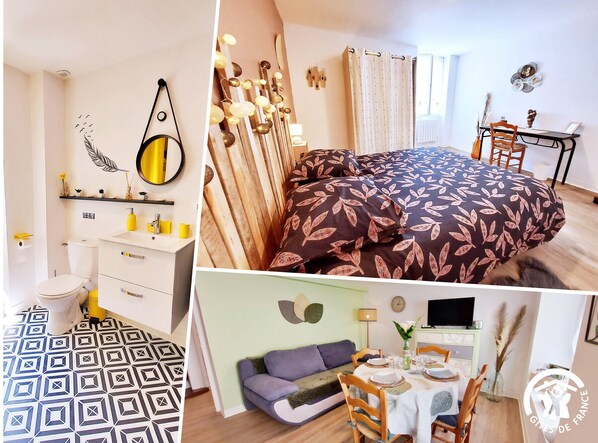 1 chambre, bureau, accĂšs au Wi-Fi (inclus), literie fournie