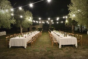 Aussenbereich für Bankette