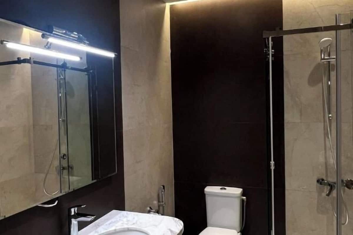 Free toiletries, hair dryer, slippers, towels