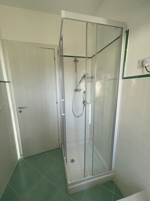 Ducha, secador de pelo, bidé y toallas