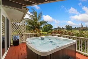 Outdoor spa tub