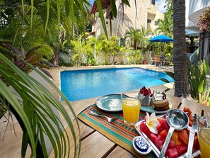 Pool - Beautiful 1 bd, Tree Top breeze and vistas, in town, only 5 min to the beach (Puerto Morelos)