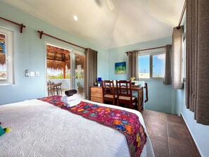 1 bedroom, desk, iron/ironing board, travel crib