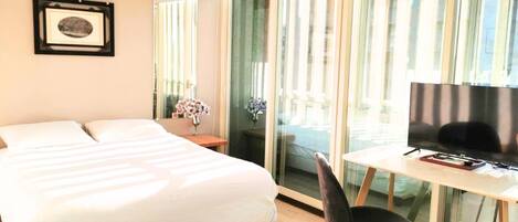 1 chambre, fer et planche à repasser, Wi-Fi gratuit, draps fournis