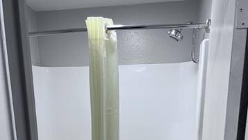 Deep soaking tub, rainfall showerhead, free toiletries, hair dryer