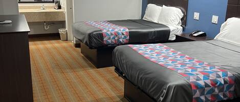 Standard Room, 2 Double Bed | 1 bedroom, premium bedding, down comforters, iron/ironing board