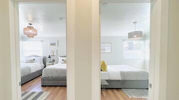 2 habitaciones, tabla de planchar con plancha, wifi y ropa de cama