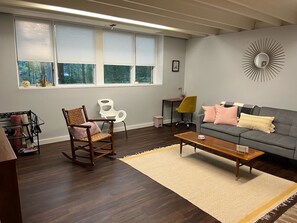 Smart TV, libros, biblioteca musical y estéreo 