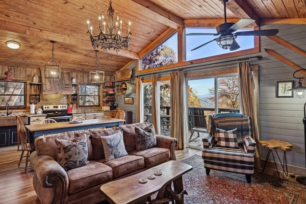 Smart TV, fireplace, foosball, books