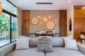 Family Apartment | Living area | 50-inch Smart TV with digital channels, Netflix, streaming services - Viscount IV Manor Tulum By Sandy Powerful (Tulum)