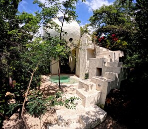 1 bedroom, down duvets, minibar, bed sheets - Bosque Geométrico (Tepoztlán)