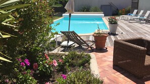 Piscine extérieure, piscine chauffée