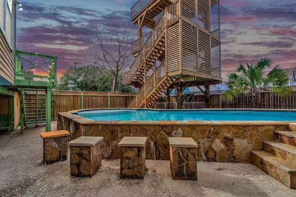 A heated pool