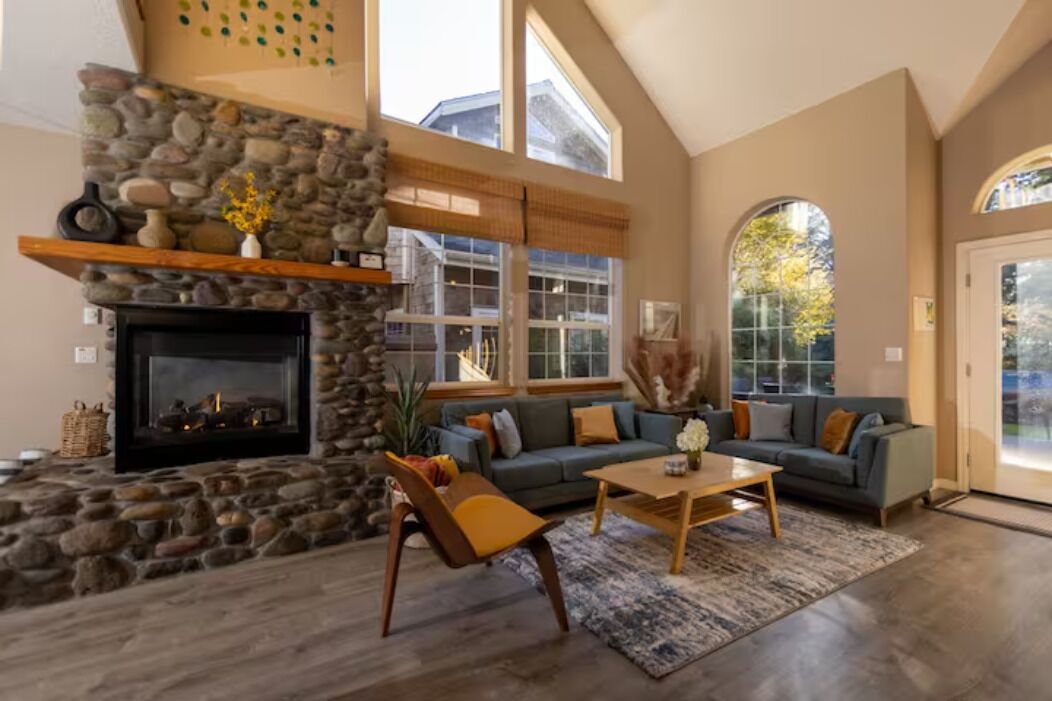 TV connectée, cheminée, jeux vidéo, lecteur de DVD