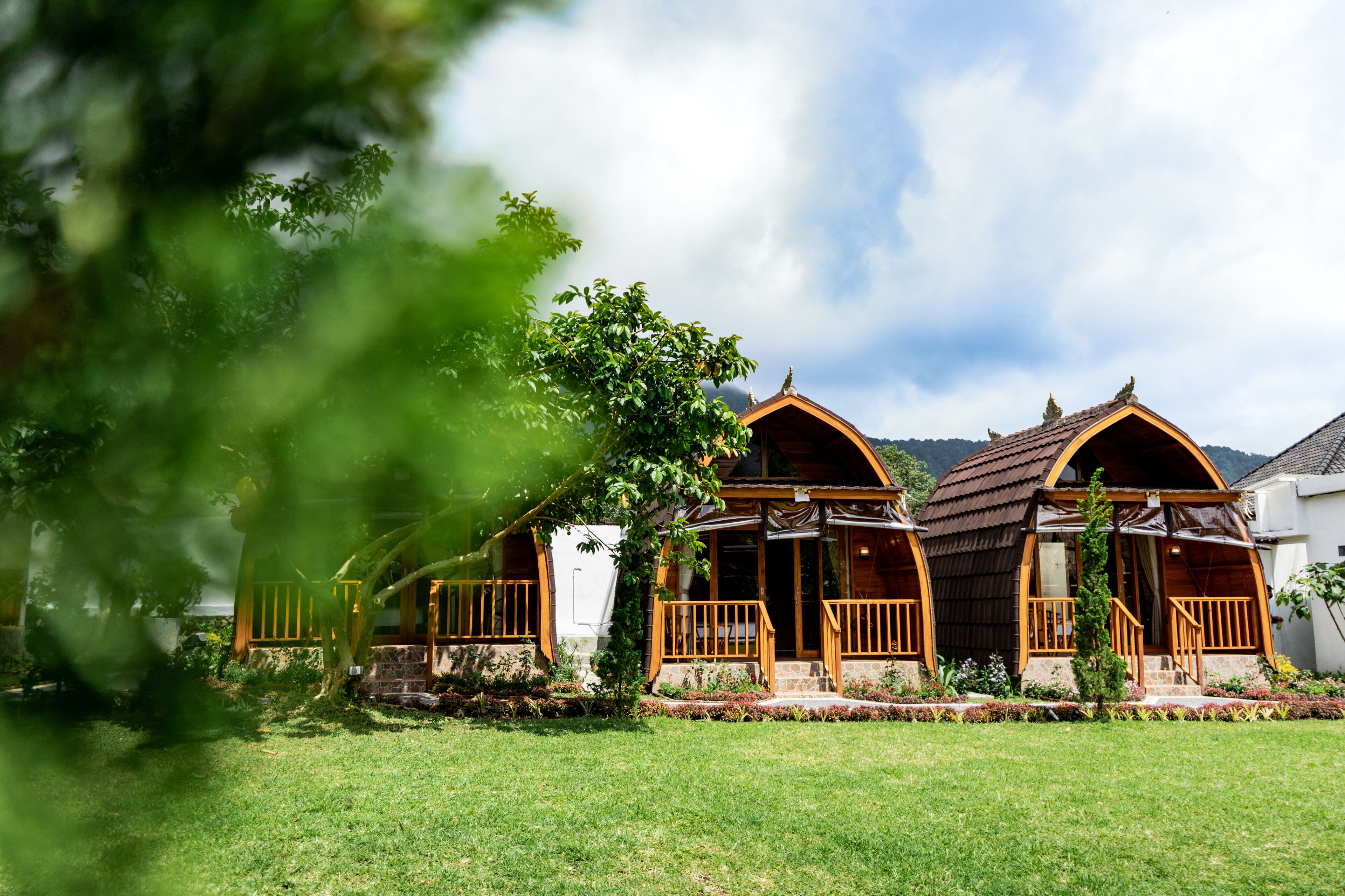 Cabaña estándar, 1 cama de matrimonio, no fumadores, vistas a la montaña | Wifi gratis y ropa de cama
