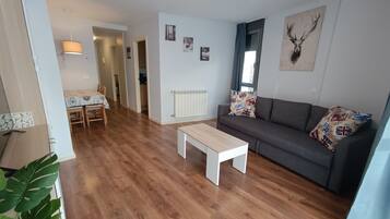 Televisie en een open haard