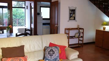 Una televisión, un reproductor de DVD