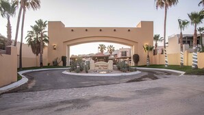 A gated entrance with a sign reading "Las Villas del Sol." - Private Villa in Gated Community  (Cabo San Lucas)