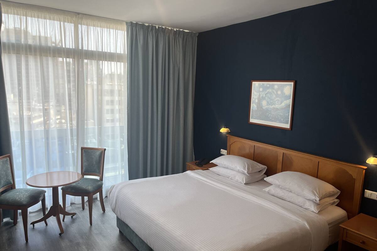 Premium bedding, memory foam beds, in-room safe, desk