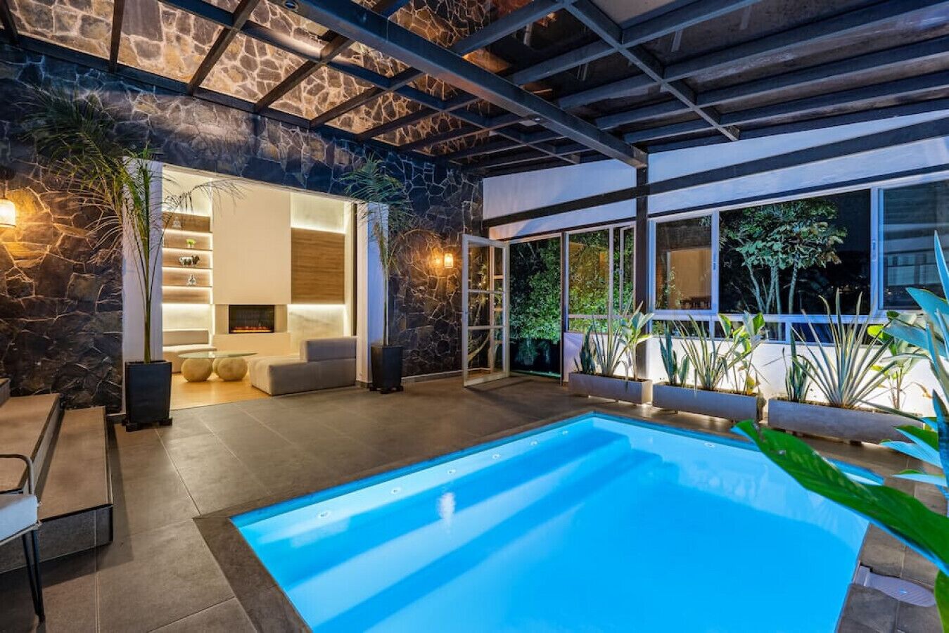 Indoor pool, a heated pool