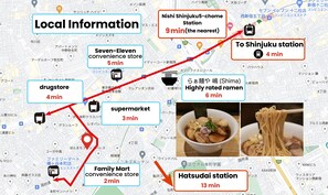 2 bedrooms, blackout drapes, iron/ironing board, free WiFi - Compact 2DK apt in west Shinjuku (Tokyo)