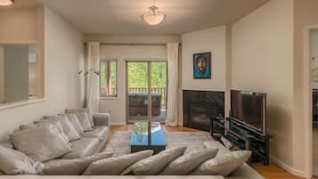 TV, fireplace, offices