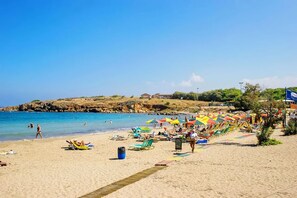 Sun loungers, beach towels