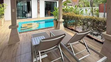 Villa Luxe, vue piscine | Vue sur le jardin