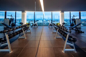 Work out with a city view at our fully equipped gym.