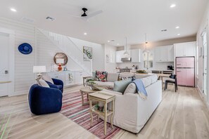 Smart TV, DVD player, books, video library