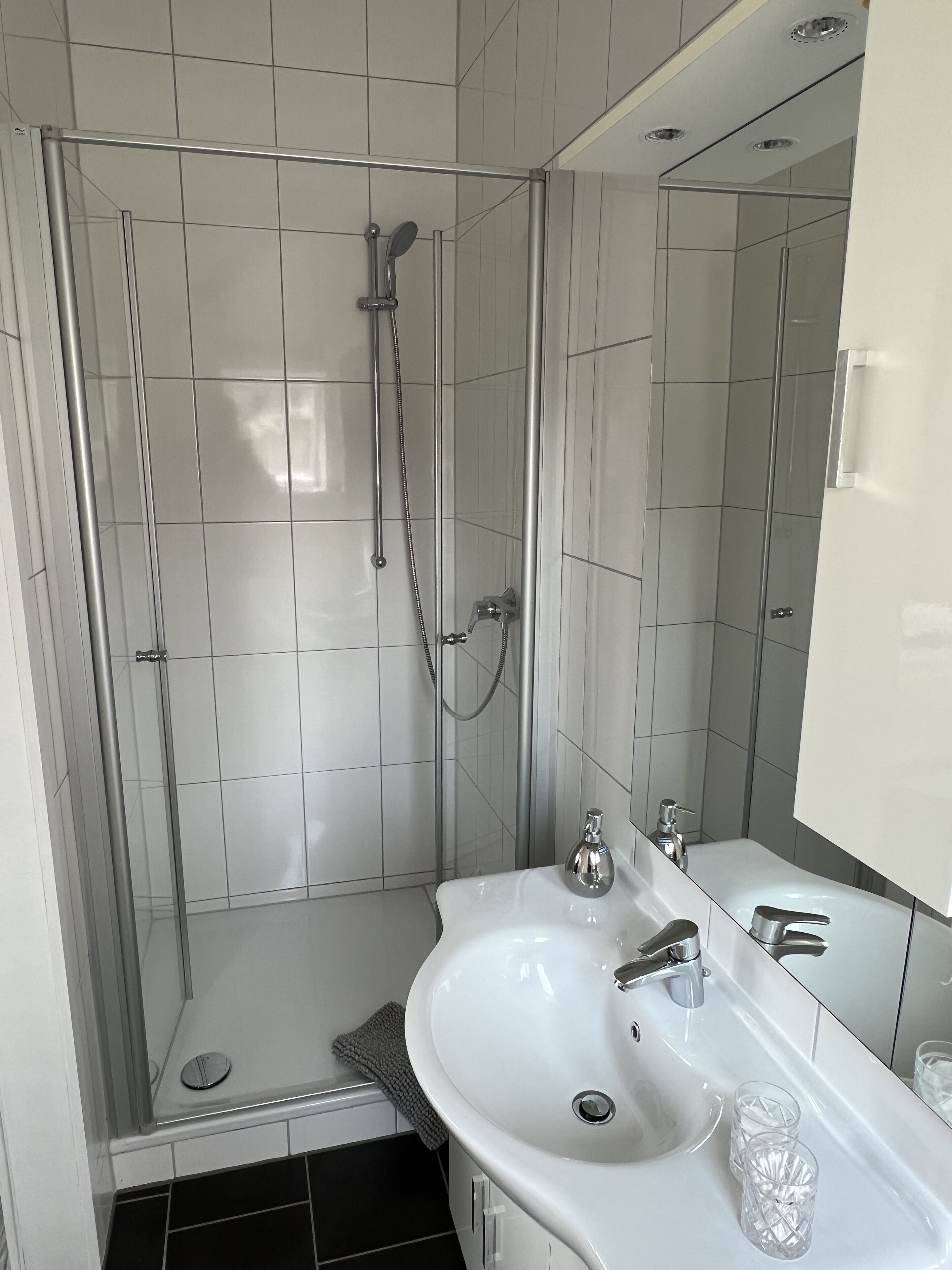 Haartrockner, Handtücher, Seife, Shampoo