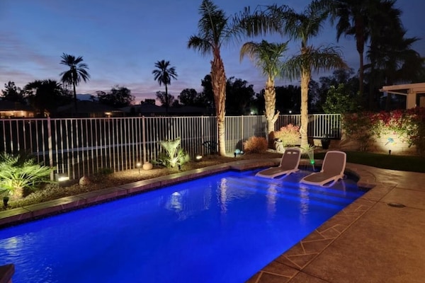 Outdoor pool, a heated pool