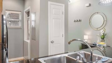 Condo, Multiple Beds, Patio, Garden View (*New* Blue Heron Hideaway) | Private kitchen | Coffee/tea maker, electric kettle