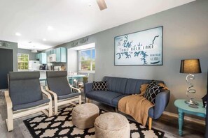 Condo, Multiple Beds, Patio, Mountain View (Best of Branson Duo) | Living area | 42-inch flat-screen TV with digital channels, fireplace