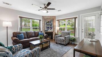 Condo, Multiple Beds, Patio, Garden View (Brookside Getaway) | Living area | 42-inch flat-screen TV with digital channels