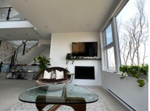 Smart TV, fireplace