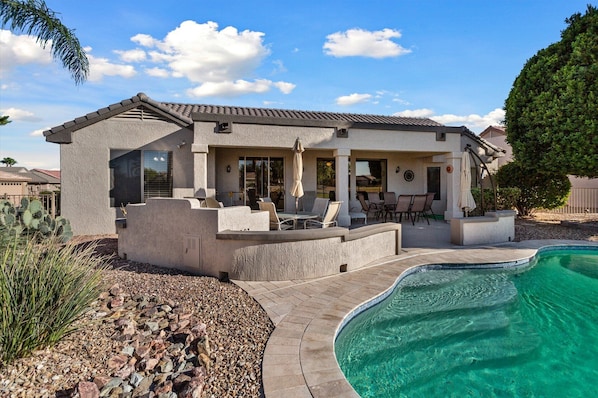 A heated pool