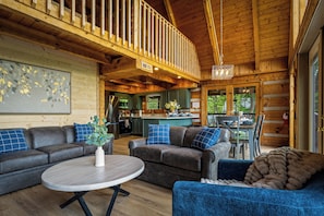 Smart TV, fireplace, video games, books