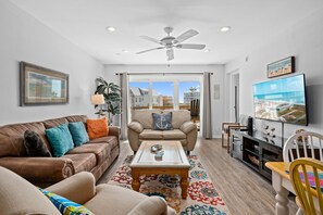 TV, foosball, table tennis, books