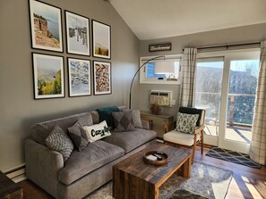 Älytelevisio, takka, pöytätennispöytä, kirjoja